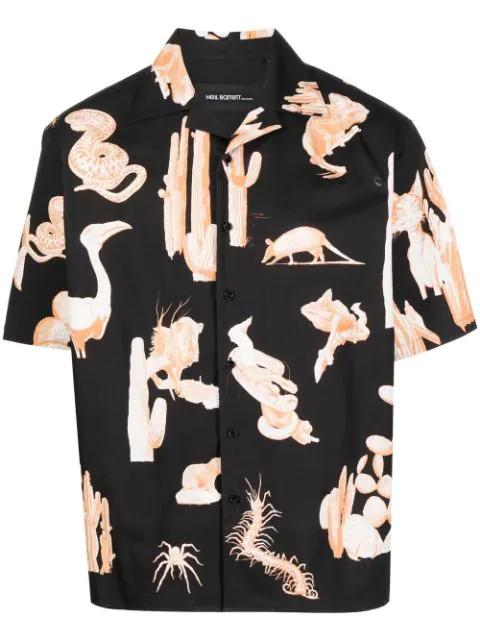graphic-print short-sleeve shirt by NEIL BARRETT