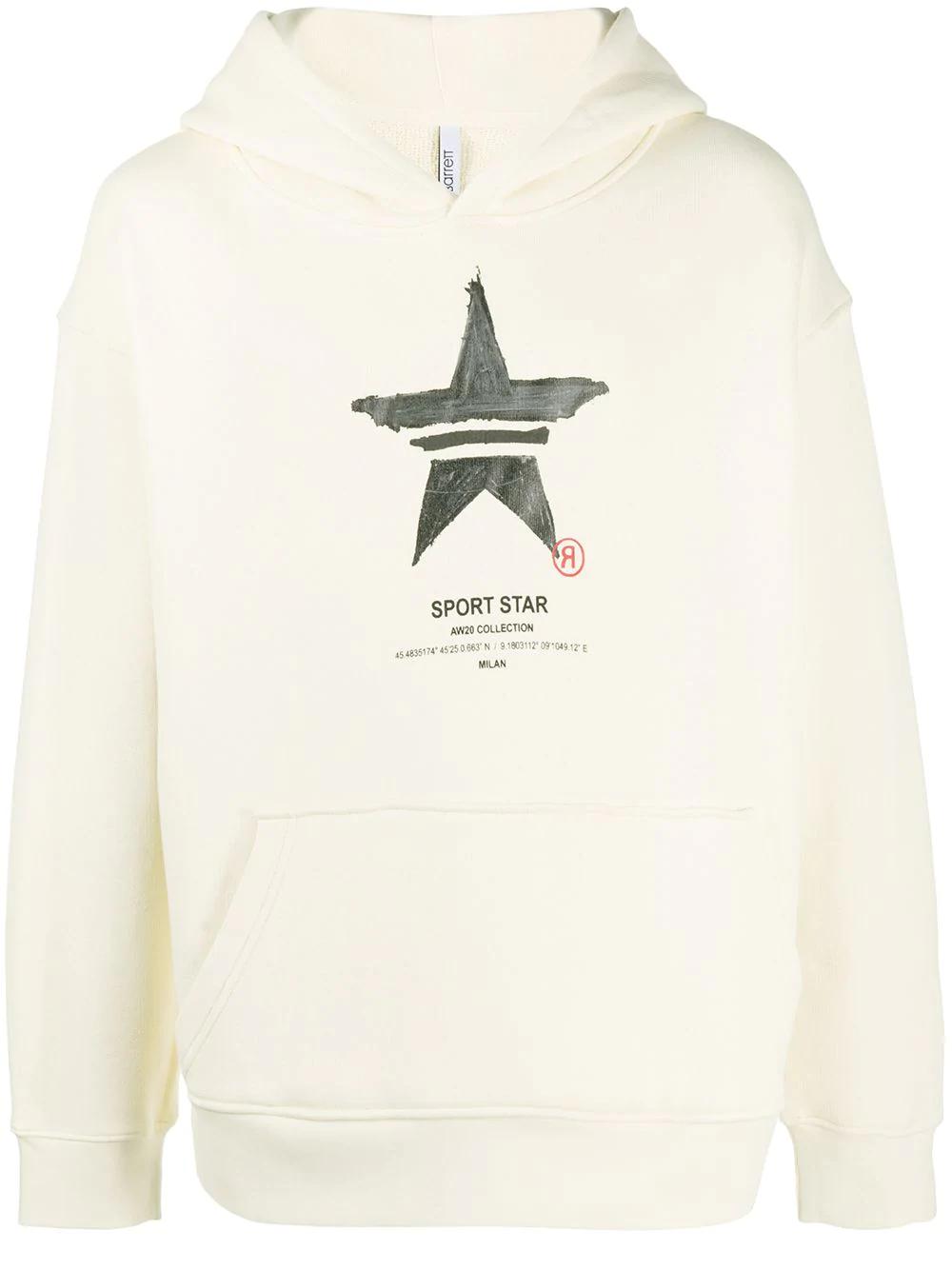 hand-painted Sports Star print hoodie by NEIL BARRETT