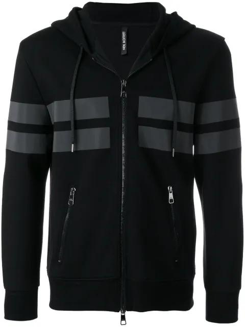 panelled hoodie by NEIL BARRETT
