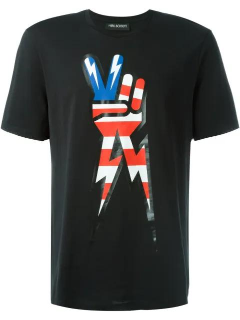 peace sign print T-shirt by NEIL BARRETT