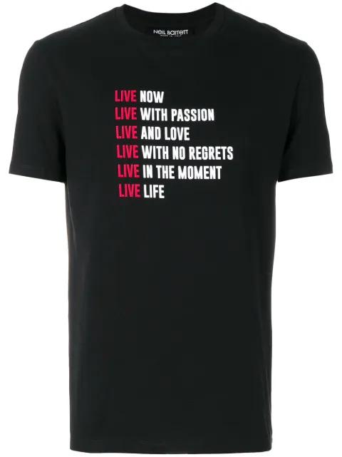 slogan print T-shirt by NEIL BARRETT