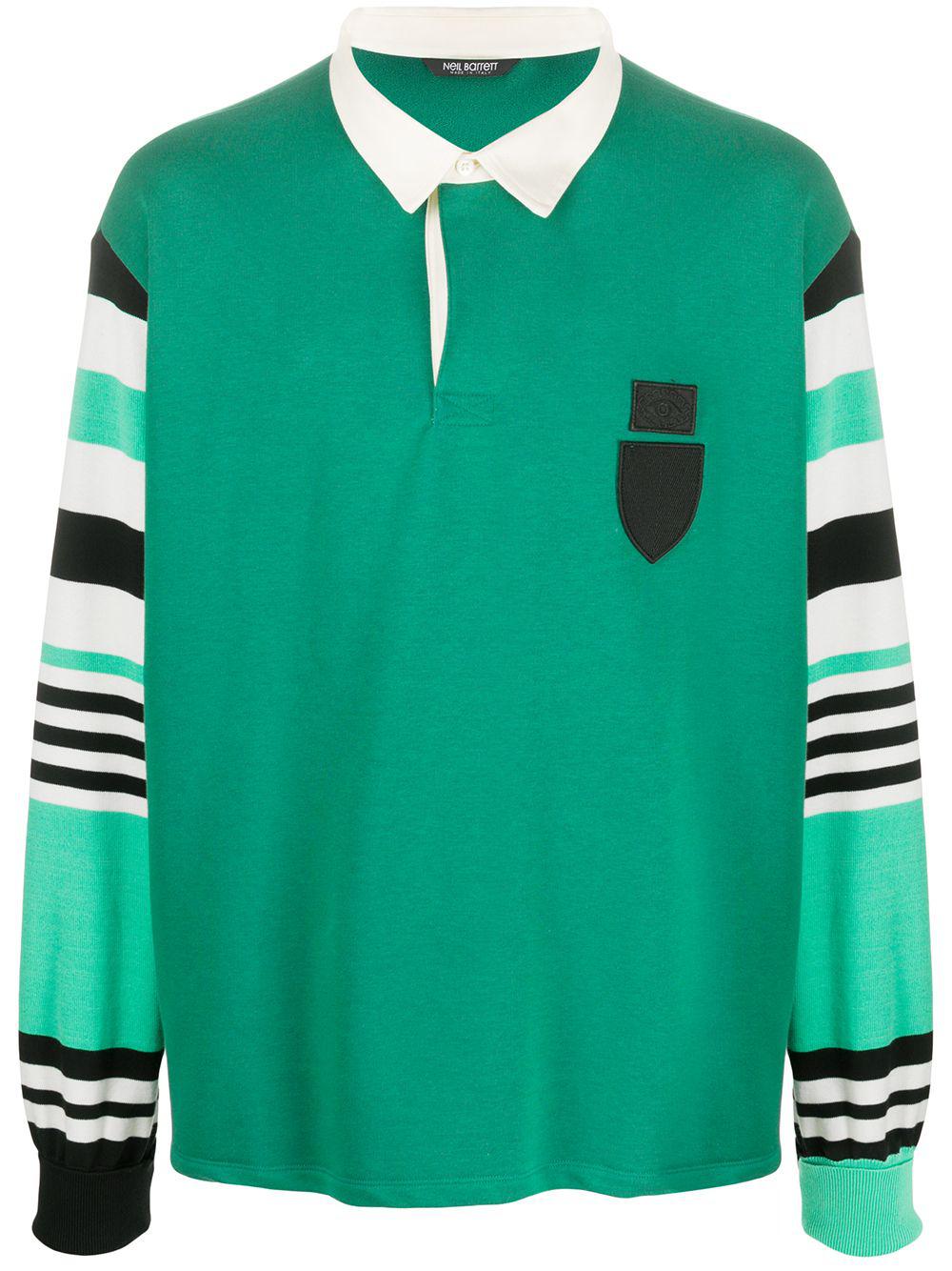 striped sleeve polo shirt by NEIL BARRETT