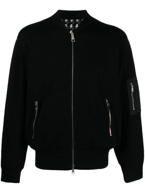 zipped ribbed-knit cardigan by NEIL BARRETT