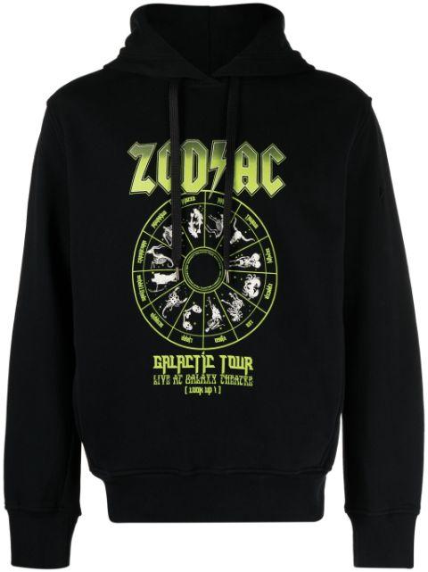 zodiac-print cotton hoodie by NEIL BARRETT