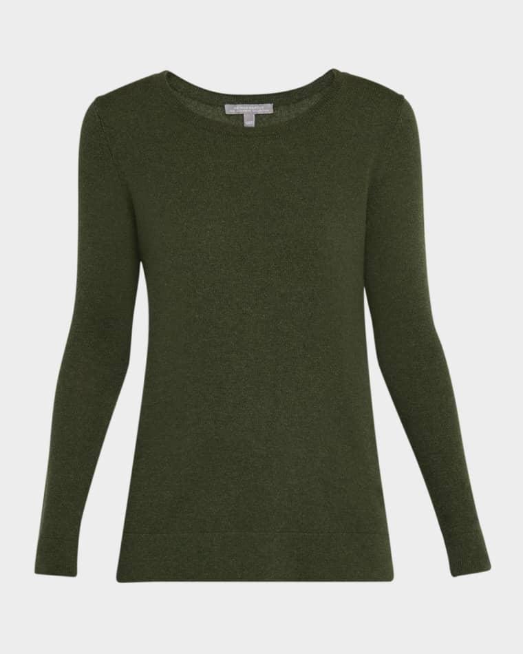 Cashmere Basic Crewneck Top by NEIMAN MARCUS CASHMERE COLLECTION