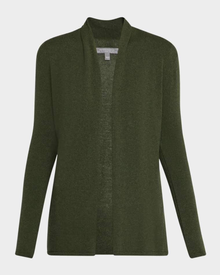 Cashmere Basic Open Cardigan by NEIMAN MARCUS CASHMERE COLLECTION
