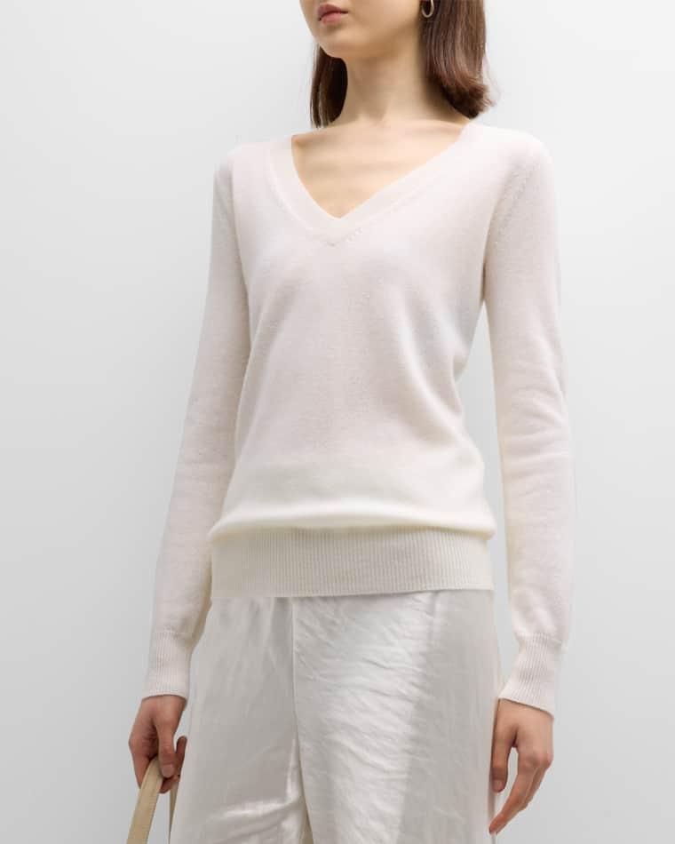 Cashmere Classic V-Neck Sweater by NEIMAN MARCUS CASHMERE COLLECTION