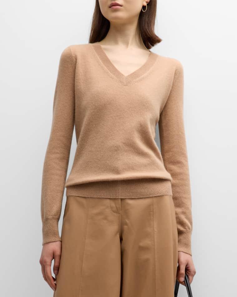 Cashmere Classic V-Neck Sweater by NEIMAN MARCUS CASHMERE COLLECTION
