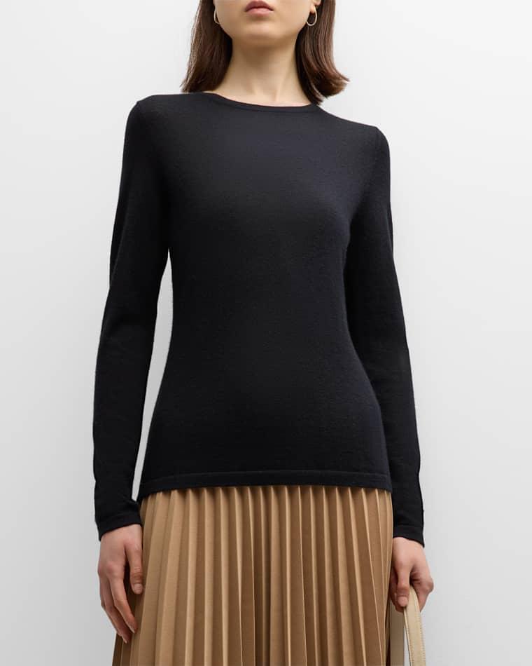 Cashmere Superfine Crewneck Top by NEIMAN MARCUS CASHMERE COLLECTION