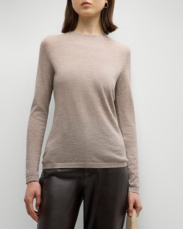 Cashmere Superfine Crewneck Top by NEIMAN MARCUS CASHMERE COLLECTION