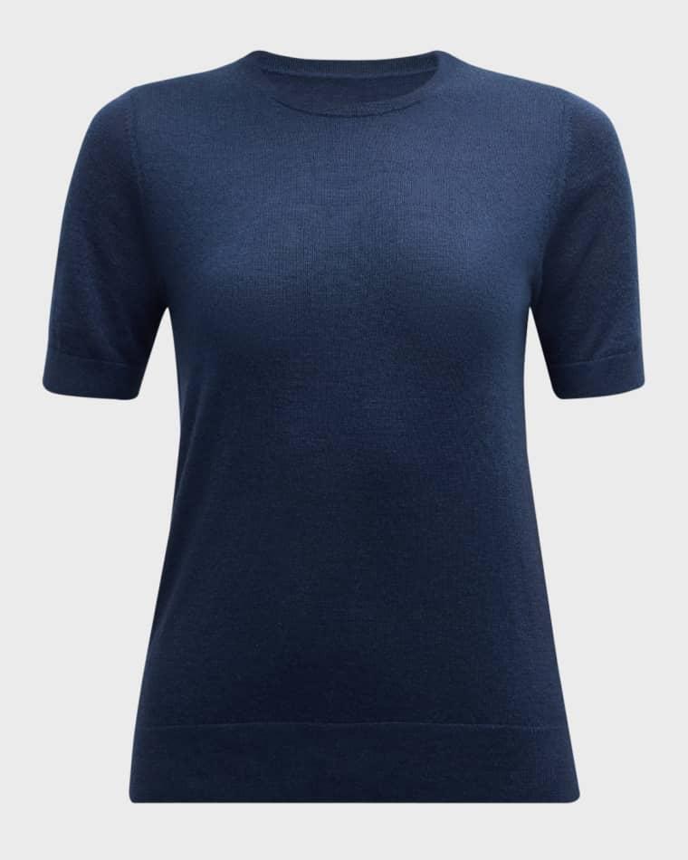 Superfine Cashmere Crop Sweater by NEIMAN MARCUS CASHMERE COLLECTION