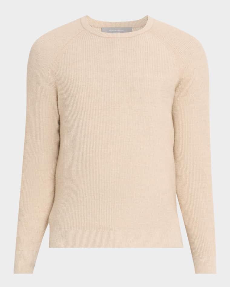 Men's Crewneck Ribbed Cashmere Sweater by NEIMAN MARCUS