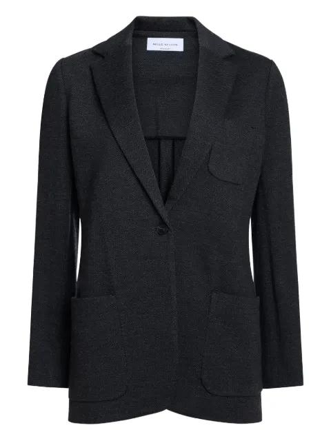 Geneve single-breasted herringbone blazer by NELLS NELSON