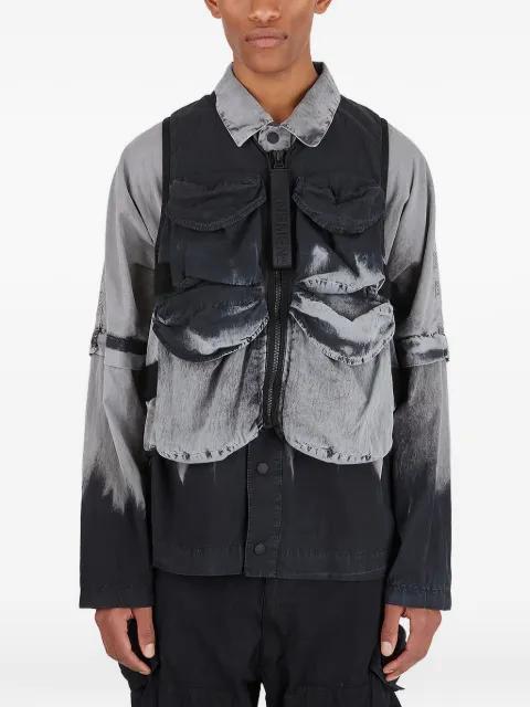 zip-up pocket gilet by NEMEN