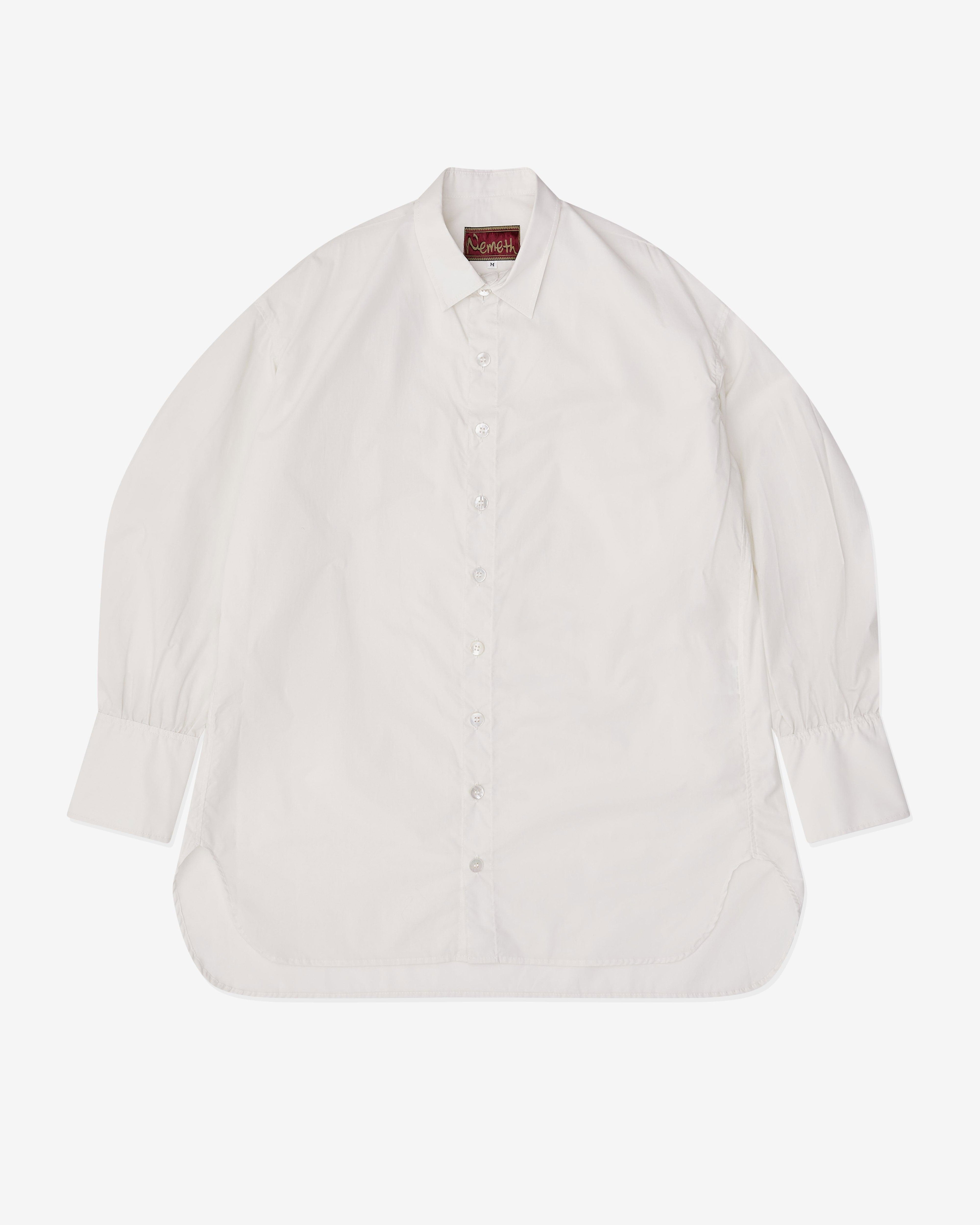Christopher Nemeth - Men's Curved Hem Shirt - (White) by NEMETH