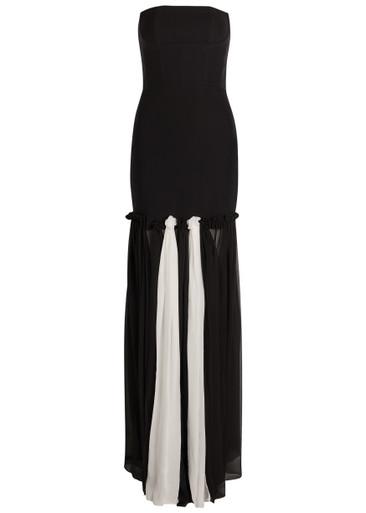 Colour-blocked stretch-crepe maxi dress by NENSI DOJAKA
