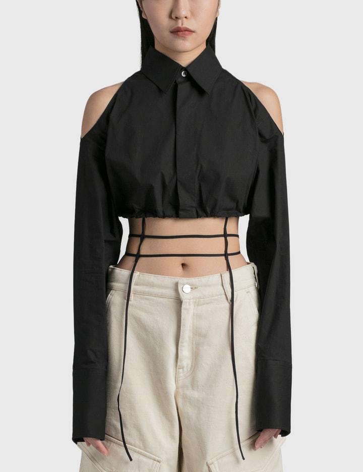 Cropped Shirt With Shoulder Cut-Outs by NENSI DOJAKA