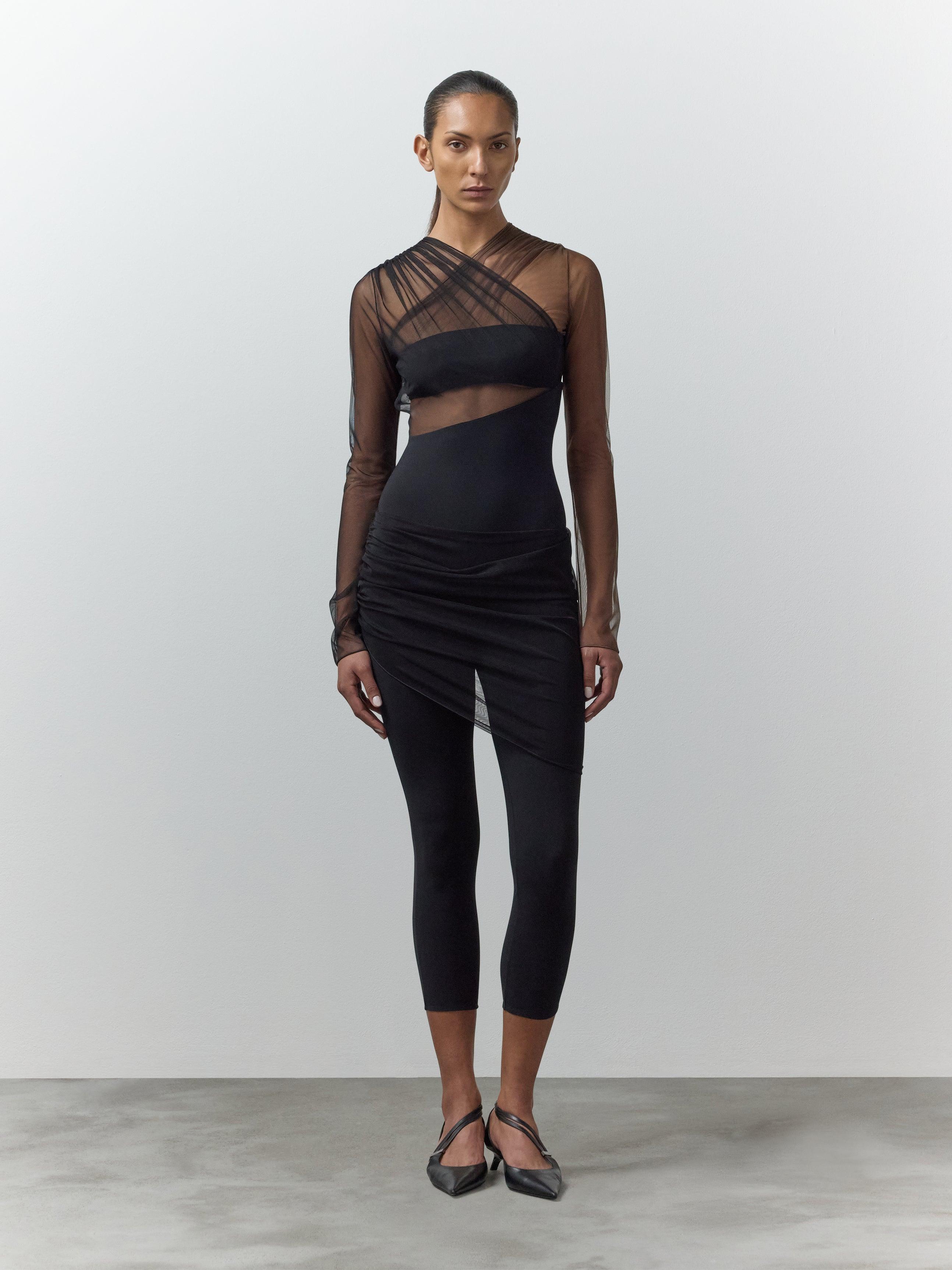 Kayla Long Sleeve Ruched Top With Cutout by NENSI DOJAKA