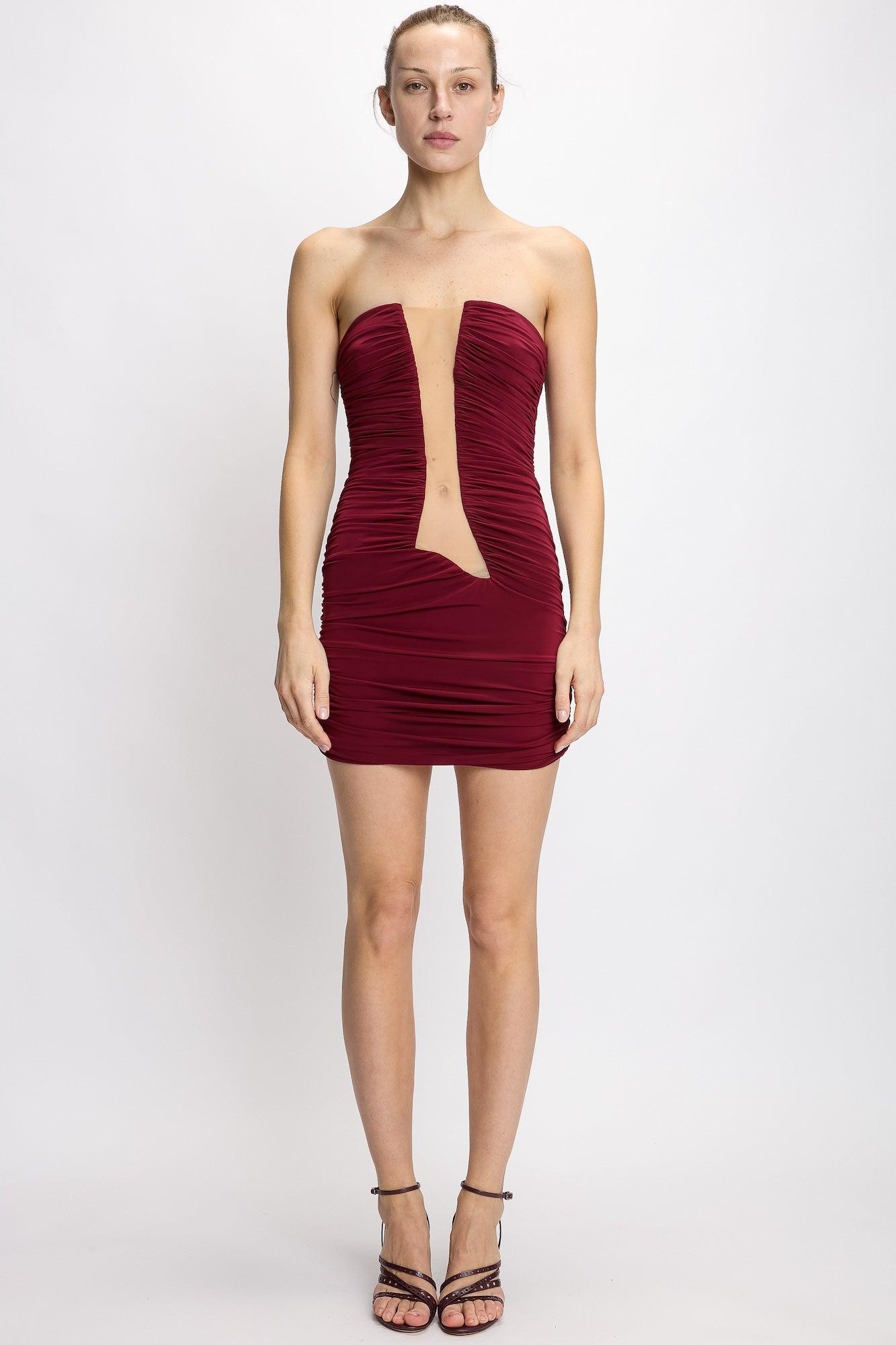 MINI RUCHED DRESS by NENSI DOJAKA