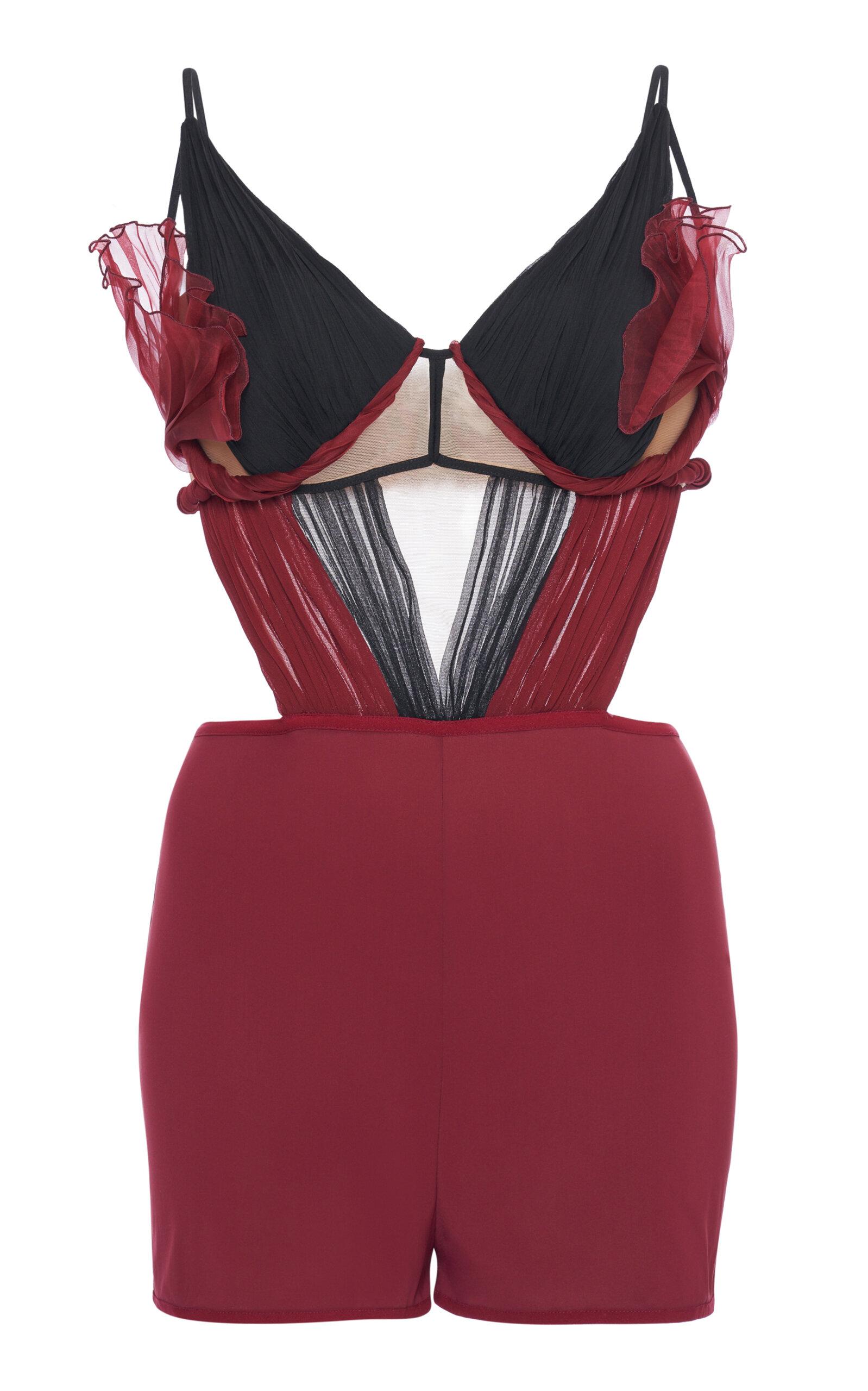 Nensi Dojaka Flower Petal Silk Playsuit -oda Operandi by NENSI DOJAKA