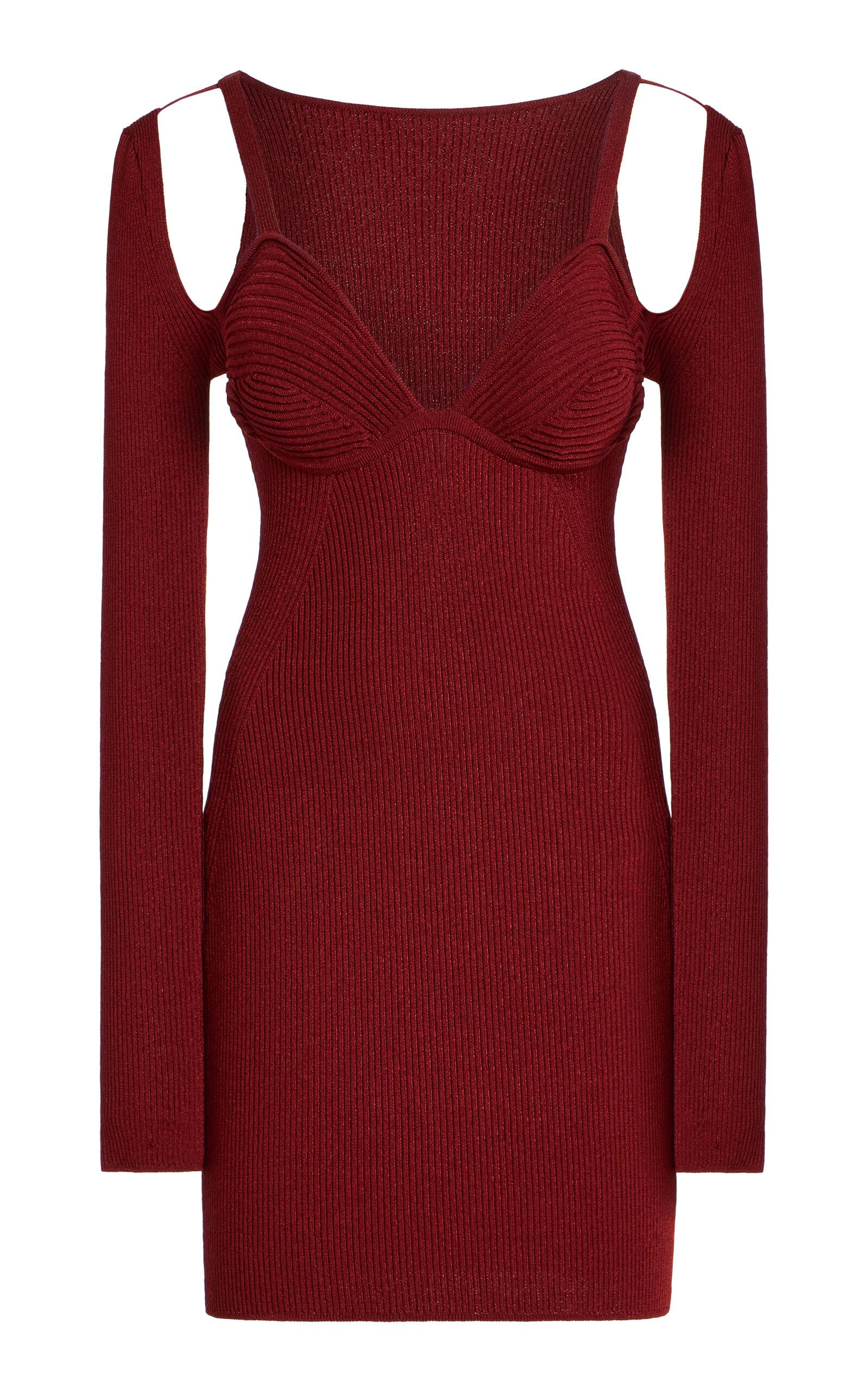 Nensi Dojaka Ribbed-Knit Mini Dress - Moda Operandi by NENSI DOJAKA