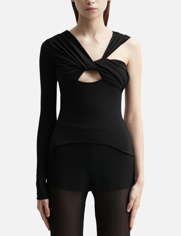 ONE SHOULDER ASYMMETRICAL DRAPED TOP by NENSI DOJAKA