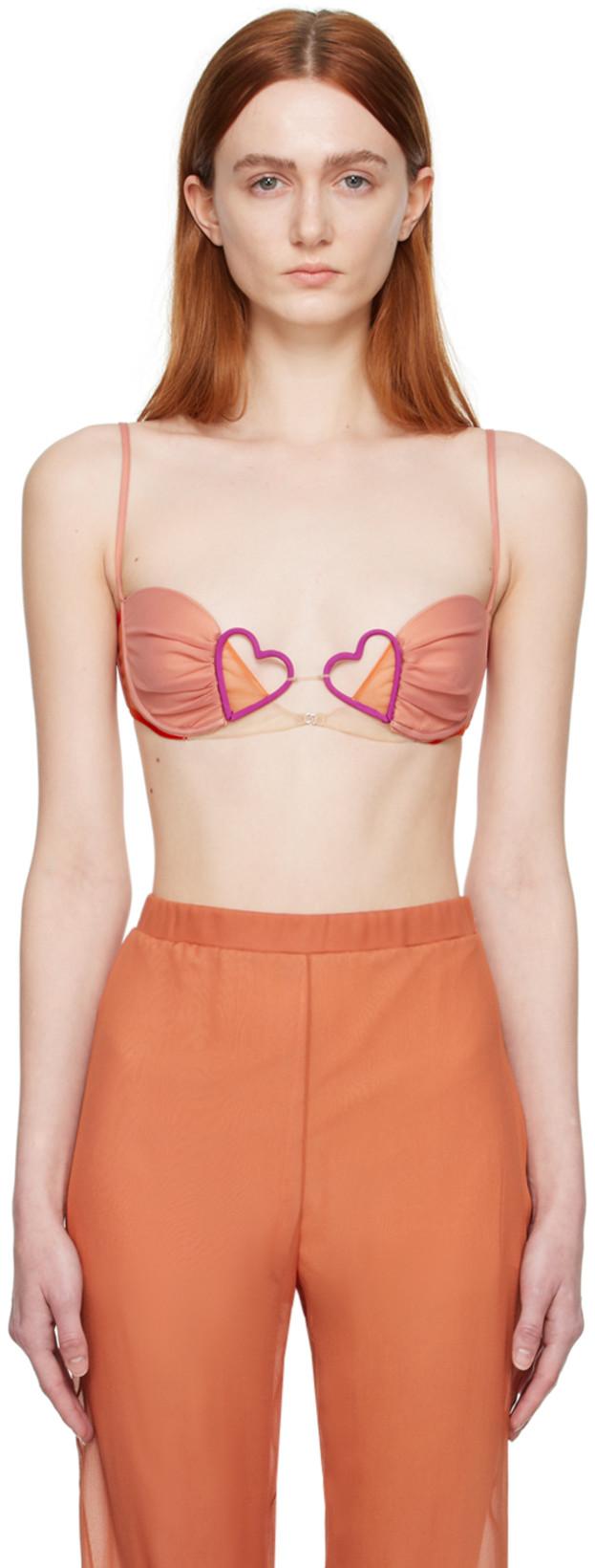 Pink Heart Bra by NENSI DOJAKA