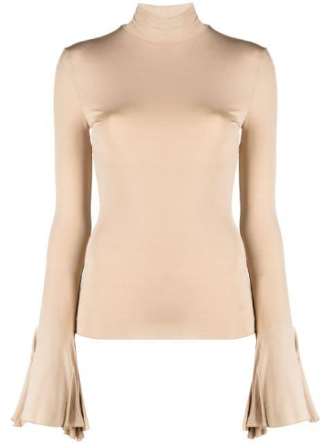 bell-sleeve T-shirt by NENSI DOJAKA