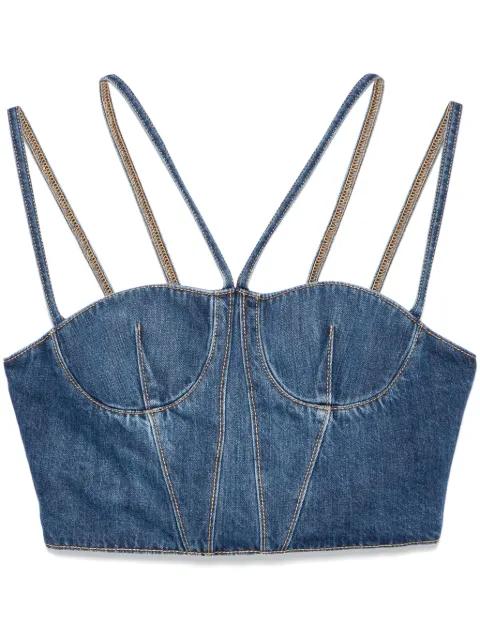 bustier denim top by NENSI DOJAKA
