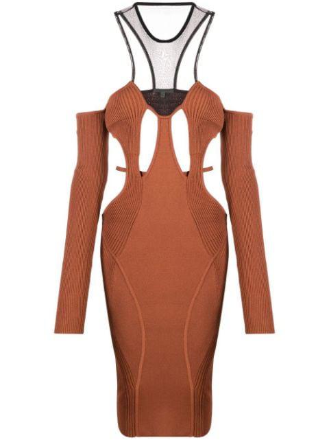 cut-out halterneck midi dress by NENSI DOJAKA