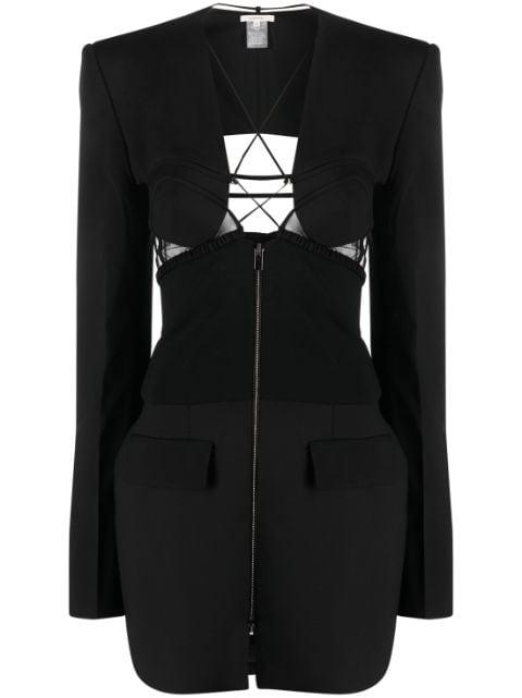 cut-out wool minidress by NENSI DOJAKA