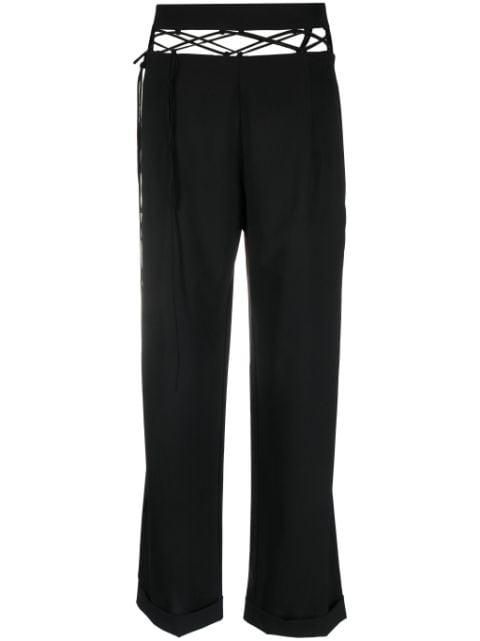 cut-out wool trousers by NENSI DOJAKA