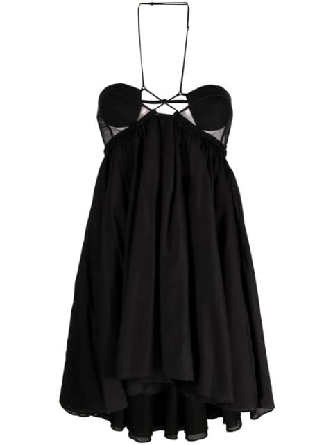 halterneck cut-out minidress by NENSI DOJAKA