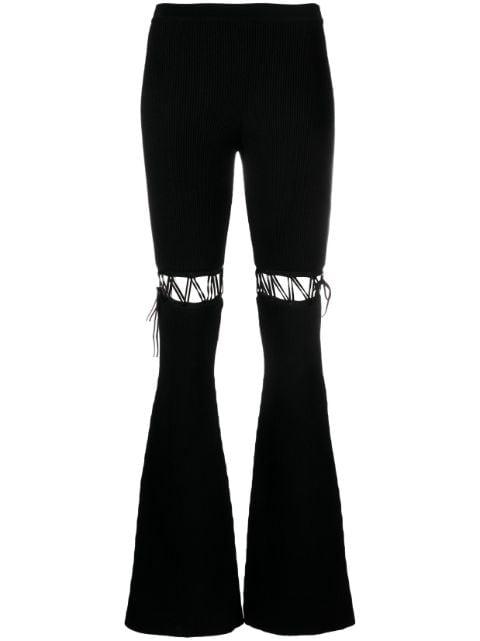 lace-up ribbed trousers by NENSI DOJAKA