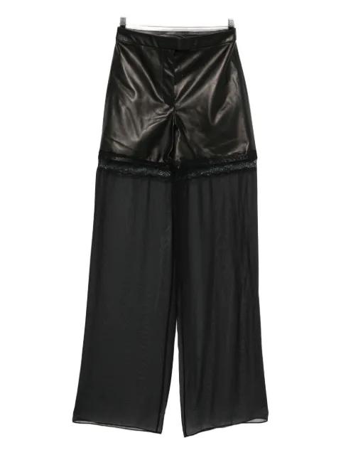 leather palazzo trousers by NENSI DOJAKA