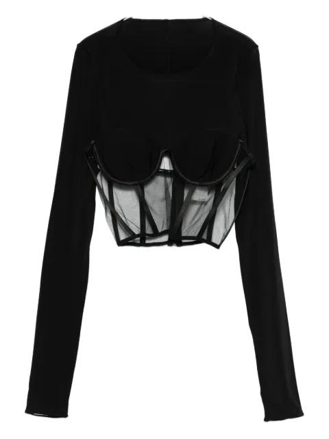 mesh-panel T-shirt by NENSI DOJAKA
