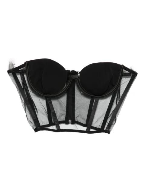 mesh-panel corset top by NENSI DOJAKA