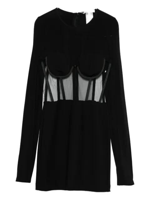 mesh-panel mini dress by NENSI DOJAKA