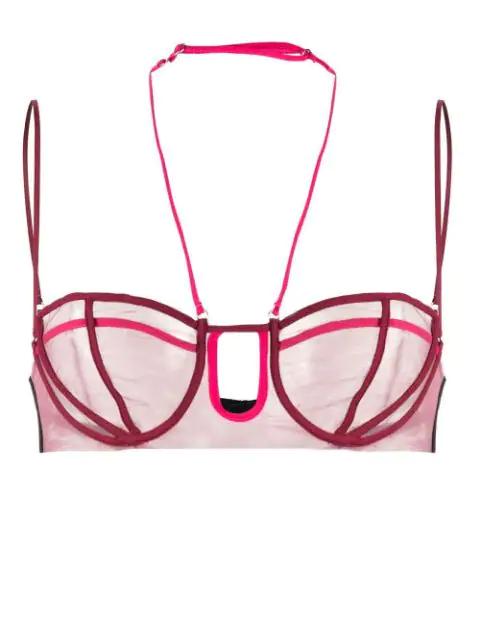 panelled half-cup bra by NENSI DOJAKA