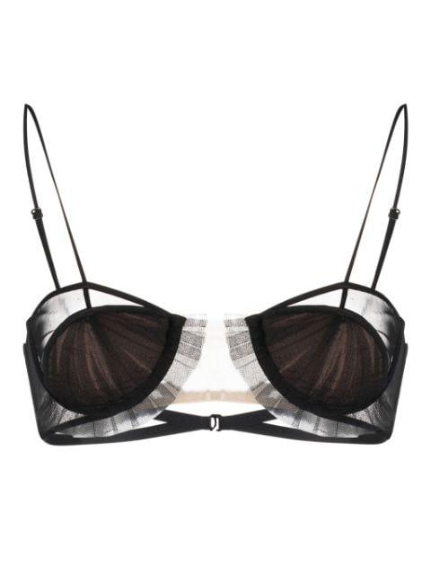 panelled semi-sheer bra by NENSI DOJAKA