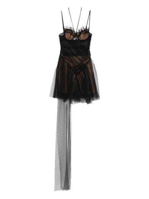 strap-detail tulle mini dress by NENSI DOJAKA