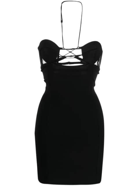 strappy cut-out minidress by NENSI DOJAKA