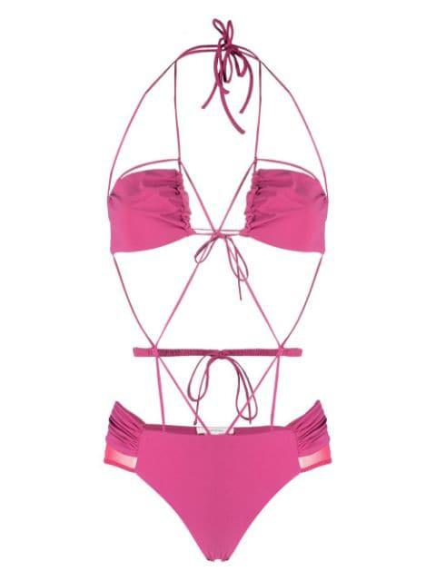 strappy-design swimsuit by NENSI DOJAKA