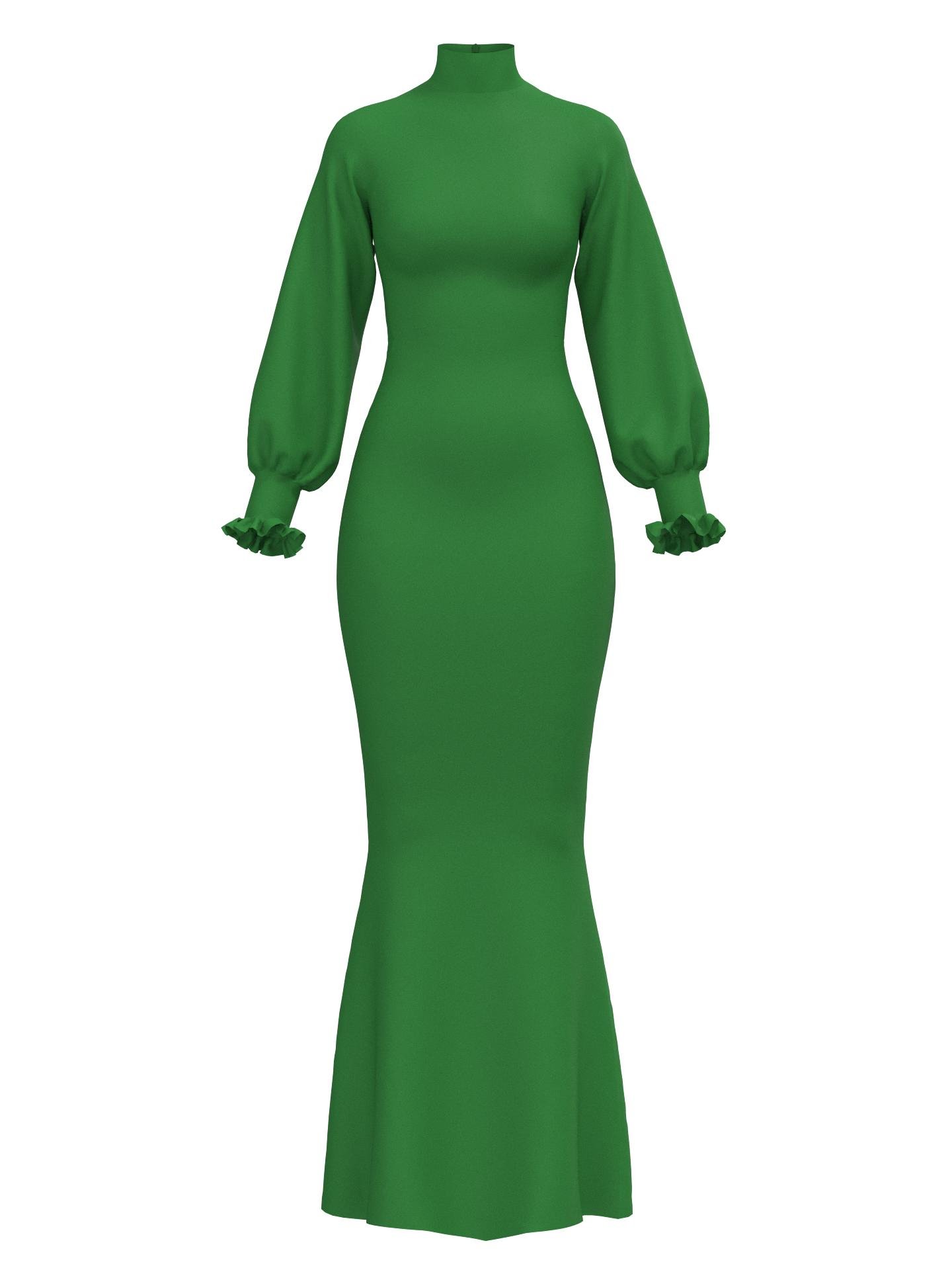 Green Emerald Elegance Gown by NEOMODEST