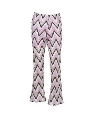 Girls' Retro Lavender Zig-Zag Beach Trousers - Little Kid by NESSI BYRD