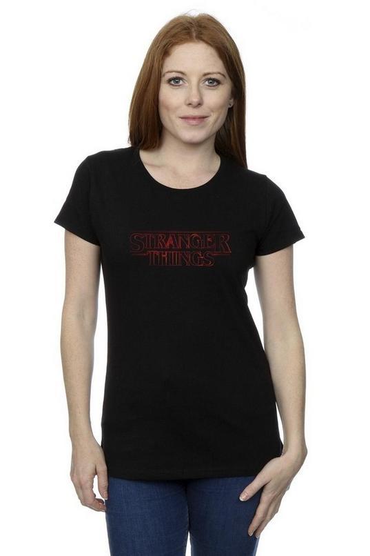 Stranger Things Glow Logo Cotton T-Shirt by NETFLIX