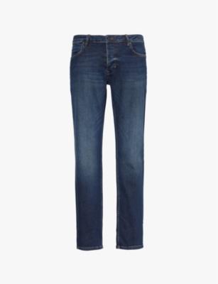 Lou Slim Sunday brand-patch straight-leg slim-fit stretch-denim blend jeans by NEUW