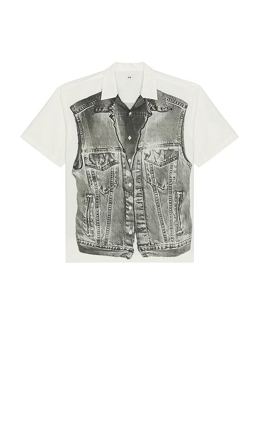 NEUW Digital Biker Shirt in White by NEUW