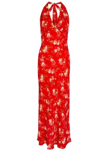 Floral-print crepe maxi dress by NEVER FULLY DRESSED