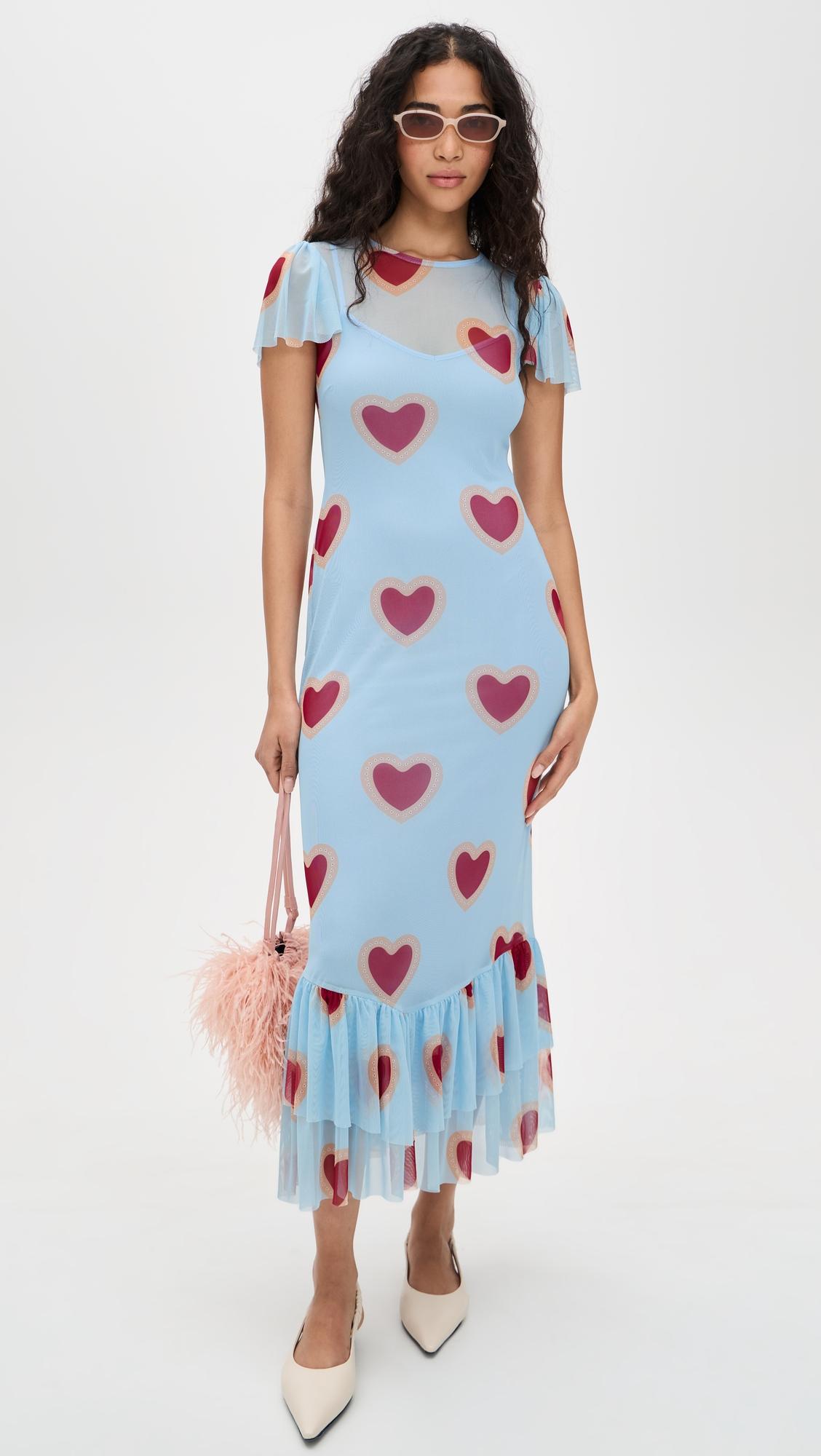 Katie Heart Mesh Dress by NEVER FULLY DRESSED